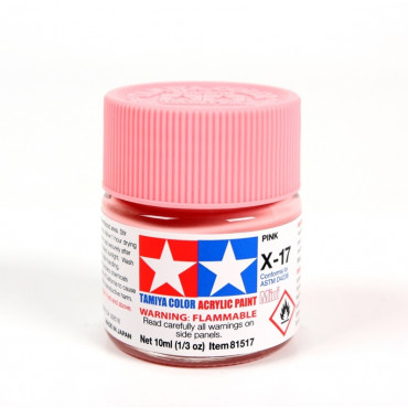 TINTA ACRÍLICA MINI X-17 ROSA 10ML TAMIYA TAM 81517